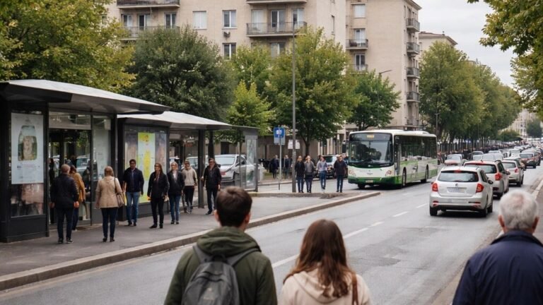 Avenue urbaine de Chelles avec transports en commun et immeubles résidentiels